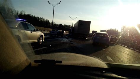 Авария на минском шоссе сегодня утром