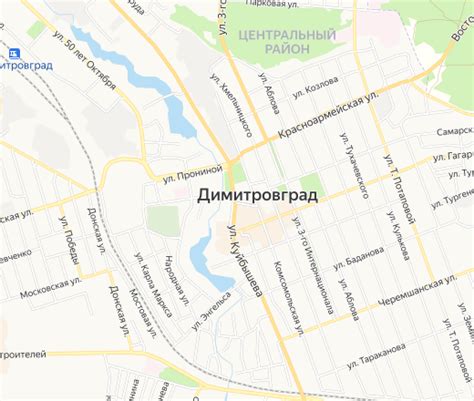 Карта димитровграда с улицами и номерами домов