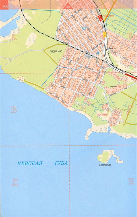 Карта сестрорецка с улицами и номерами домов