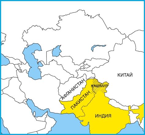 Кашмир на карте