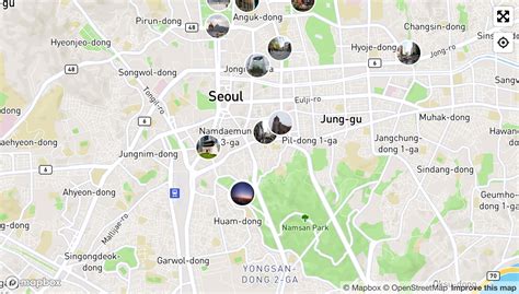 Сеул на карте