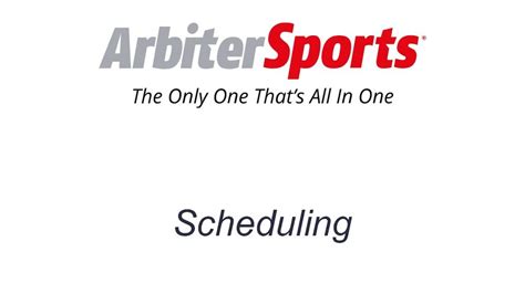 Arbitr schedule