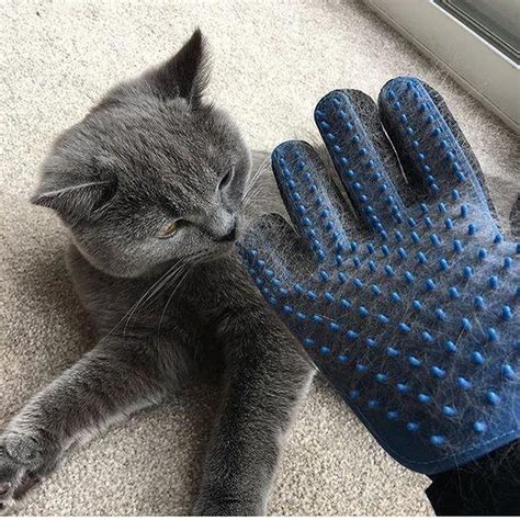 Перчатка для вычесывания шерсти кошек