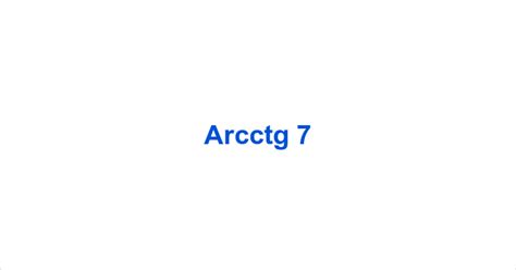 Arcctg